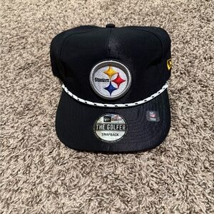Steelers Black Snapback Cap